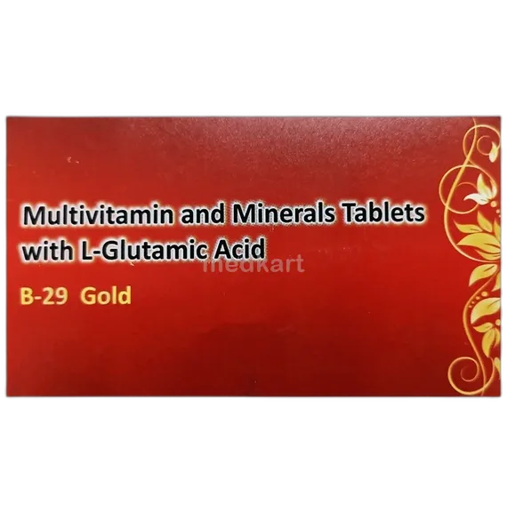 b 29 gold tablet 10's